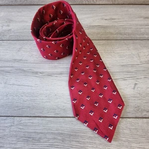 Cravatta di seta vintage Gieves & Hawkes 100% designer classica rossa Savile Row Londra - Foto 1 di 7