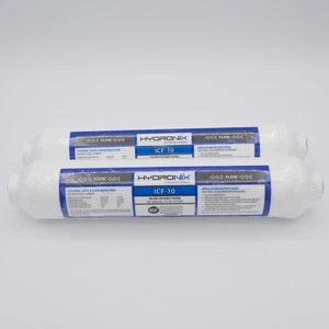 HydroNix ICF-10 Inline Cocnut Shell Kohle Wasserfilter 2er Pack 1/4" FNPT 2"x10" - Bild 1 von 1