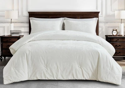 Chezmoi Collection Lux Distressed Velvet 3-Piece Lush Plush Velvet Comforter Set - Image 1 of 4