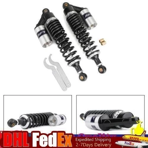 Amortiguadores de aire de suspensión trasera de 340 mm 2 piezas para Suzuki Yamaha Honda Foto 1 de 4