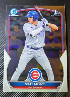 Matt Mervis 2023 Bowman Chrome Prospects  #BCP-74 Bowman 1st Chicago Cubs - Image 1 of 2