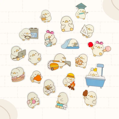 20pcs Cute Duck Stickers Pack | Kawaii Animal Stickers | Planner, Laptop - Image 1 of 4