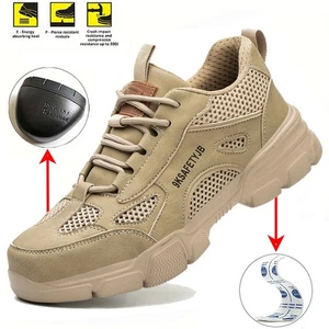 Zapatos de trabajo de seguridad indestructibles punta de acero botas de trabajo transpirables para hombre zapatillas - Imagen 1 de 30