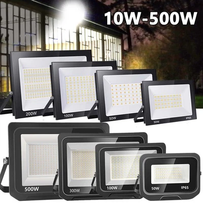 1-20x 10W-500W LED Strahler Außen Fluter ohne/mit Bewegungsmelder Scheinwerfer - Bild 1 von 4
