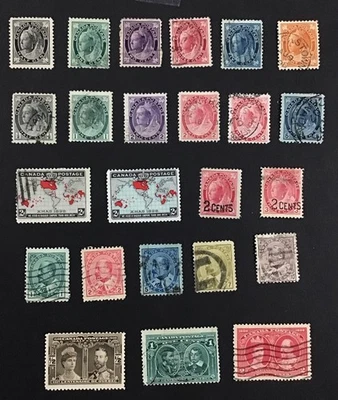 Canada 1897-1908 F-VF Used Lot Between Sc#66-98, Cv$ 120+.         (W47) - Image 1 of 2