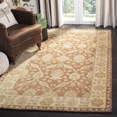 Antiquity Collection 6' x 9' Brown / Taupe AT315A Handmade Traditional Orient... - Image 1 of 4