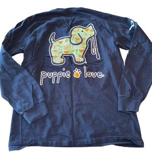 Camicia Puppie Love Rescue donna manica lunga media blu navy tema autunno - Foto 1 di 6