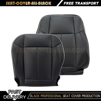FITS 2006 2007 2008 2009 2010 Hummer H3 Driver Side Bottom Top Seat Cover Black - Image 1 of 4