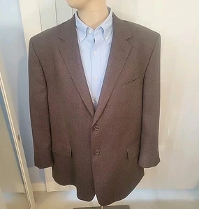 Pronto Uomo Herren 100% Lammwolle Sport Mantel Gr. 50R Braun Tweed Sakko Blazer - Bild 1 von 16