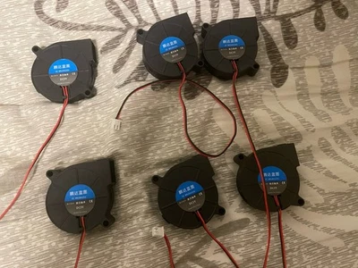 Six DC 50MM x 15MM Turbine Brushless Cooling Blower Fan 5V - Image 1 of 2