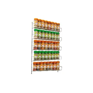 5 Tier Spice Rack For Kitchen Door Cupboard or Wall - Picture 1 of 2