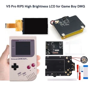 For GameBoy GB DMG IPS V5 LCD Blacklight Screen W/USB-C Battery W/Speaker Kit - Picture 1 of 33