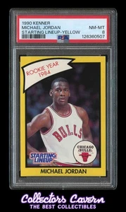 Kenner Starting Line-Up 1990 Giallo Michael Jordan PSA 8 (NM-MT) - Foto 1 di 2