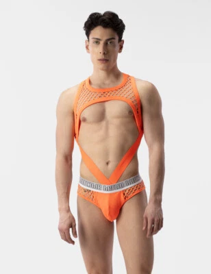 barcode Berlin - Mesh Harness ALMAS orange S M L XL 92369/526 gay BRANDNEU