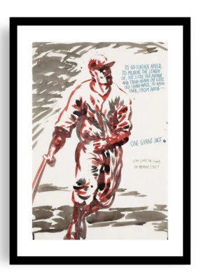 Raymond Pettibon - To Go Further Afield, Giclee Print Baseball Poster Wall Decor - Image 1 of 4