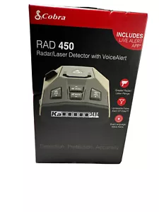 Cobra RAD 450 Radar/Laser Detector With Voice-Alert ~ BRAND NEW - Picture 1 of 2