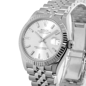 Rolex Datejust 31mm White Gold and Steel Silver Index Dial Fluted Bezel 278274 - Picture 1 of 9