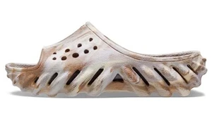 Crocs Echo Slides, Kids Sandals, Bone/Multi, Numeric_5 US Unisex - Picture 1 of 5