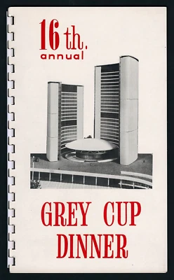 16th Annual 1965 Grey Cup Dinner HQ Program Hamilton Tiger-Cats CFL Champions - Image 1 of 2
