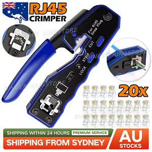 RJ45 Crimper EZ Cat 5e 6 7 HD Pass Through Network Connector Tool Crimping Plier - Picture 1 of 9