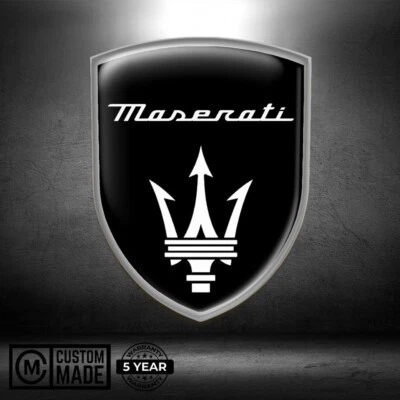 Pegatina Maserati | Calcomanía insignia guardabarros | Logotipo lateral maletero parachoques portátil etc. Foto 1 de 4