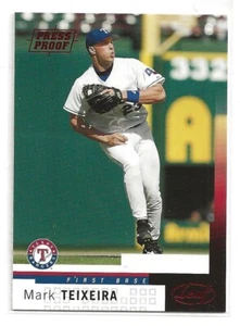 2004 Leaf Second Edition Mark Teixeira Red Press Proof Team Checklist - Picture 1 of 2