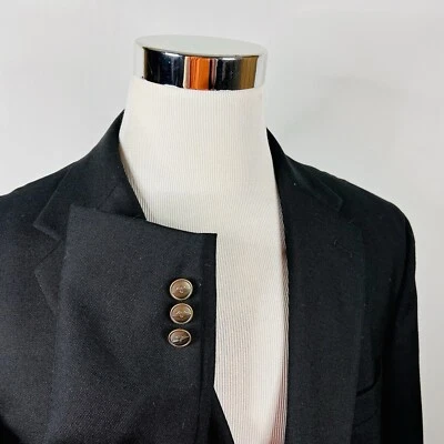 Dockers 46R Blazer Wool Blend Black Gold Two Button Lined Vented - Image 1 of 4