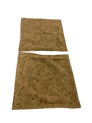 Juego de 2 fundas de almohada Peruvian Connection bronce marrón floral en relieve Foto 1 de 3