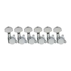 Musiclily Pro Chrome 6 Inline Sealed Locking Guitar Tuning Pegs Machine Head Set - Picture 1 of 8