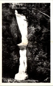 BRIDAL VEIL FALLS Columbia River Highway OREGON O cascada RPPC - Postal - Imagen 1 de 2