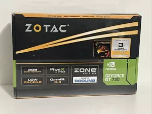 ZOTAC NVIDIA GT 730 2GB 64 BIT DDR3 Graphics Card Zone Edition - Picture 1 of 8