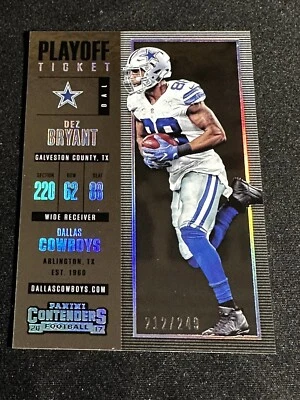 2017 Contenders Dez Bryant #78 Playoff Ticket /249 Cowboys - Image 1 of 2