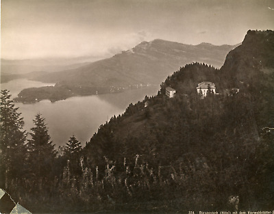 Suisse, Bürgenstoc Hôtel Mit Dem Vierwaldstätter, Vue Panoramique Vintage Print • 79€