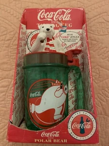 Vintage Coca-Cola "Jingle" Mug-Works-Polar Bear *RARE* Skating Bear On Front - Picture 1 of 6
