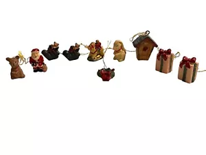 Mini lote de adornos Papá Noel oso pájaro casa conejo - Imagen 1 de 4