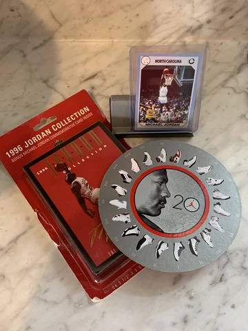Jordan Unique Set Vintage Upper Deck Collection 20 Yr Air Jordan Shoe Card Rare Cover