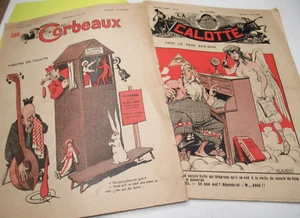 LOT 2 N° "LES CORBEAUX" & "LA CALOTTE" 1907 Illustré SATIRE CLERICALISME - Picture 1 of 6