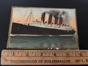POST CARD 1920 STEAMSHIP S. S . MAURETANIA - Picture 1 of 2