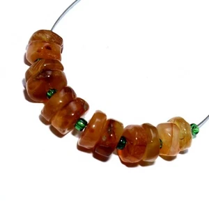 Carnelian Smooth Rondelle Beads Briolette Natural Loose Gemstone Making Jewelry - Picture 1 of 5