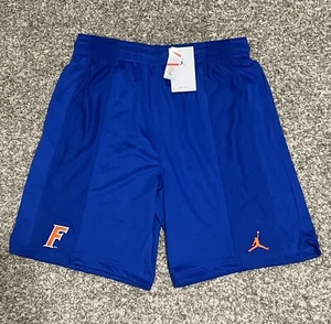 Nike Air Jordan Florida Gators Blue Dri-Fit Knit Football Shorts Jumpman Mens XL - Picture 1 of 12