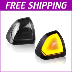 Waterproof LED Mirror Lamps with Smoked Lens for Dodge Ram Trucks (2010-2018) - Picture 1 of 10