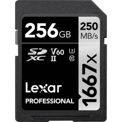 Lexar 256GB Professional 1667x SDXC UHS-II Memory Card - Image 1 of 4