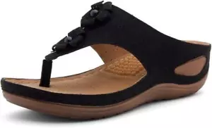 Herstyle Womens H-Nadia Flip Flops Open Toe Slides size 6.5 black - Picture 1 of 1