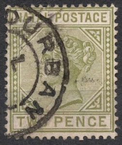 Mi:ZA-NA 51L 1887 NATAL Dos Peniques Reina Victoria Definitivos 1874-95 - Imagen 1 de 2