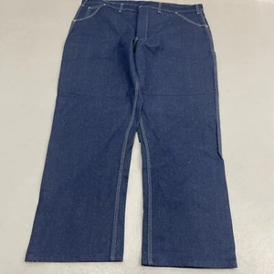 Vintage NWOT Key USA Made Dark Washed Denim Heavy Weight Carpenter Jeans 44x30 - Picture 1 of 6