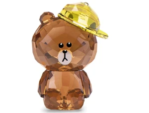 Swarovski Line Friends Brown Crystal Figurine #5492743 New in Box Authentic - Picture 1 of 1