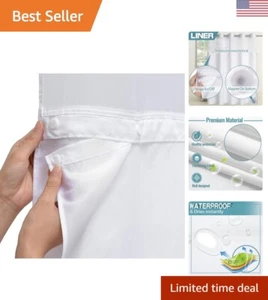 Snap-in Replacement Shower Curtain Liner - Water Repellent & Machine Washable - Picture 1 of 8