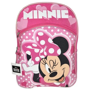 Disney Minnie 16" Pink School Backpack with Front and Side Pockets - Picture 1 of 4