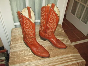 Justin USA 1484 BRAUN LEDER COWBOY WESTERN STIEFEL HERREN GRÖSSE 8 D - Bild 1 von 12