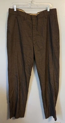 Pantalones Farah Vintage Años 70 Marrón Dorado Rayas 36 X 32 Steampunk Punk Retro Foto 1 de 4
